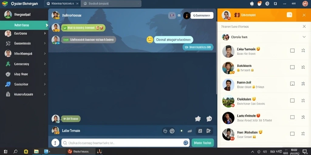 Interaksi sosial dalam game yang menyenangkan.